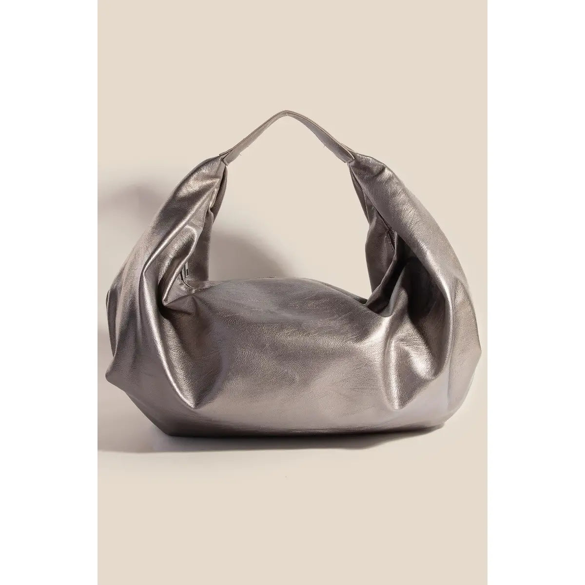 Large Hobo Shoulder Bag silver